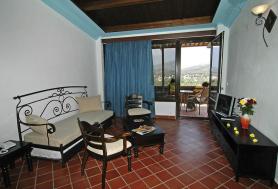 Řecký aparthotel Kallisti - obývací pokoj apartmánu