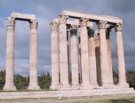 Athény - antický chrám Olympeion