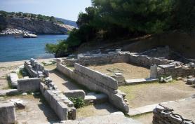 Thassos - ruiny chrámu Alyki
