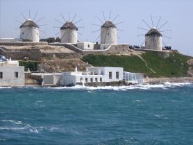 Symbol ostrova Mykonos - mlýny Kato Mili