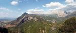 Řecká kopcovitá krajina pohoří Epirus
